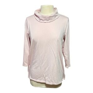 Lands' End Soft Pink Cowl Neck Top Size L